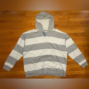 L.L Bean Vintage 90s Striped Rugby Hoodie XXL